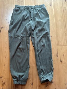 Women’s Olive Green Drawstring Jogger Pants